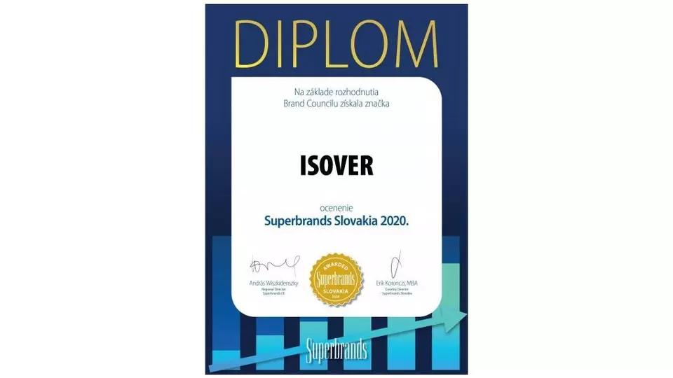  ISOVER získal ocenenie Slovak Superbrands Award 2020