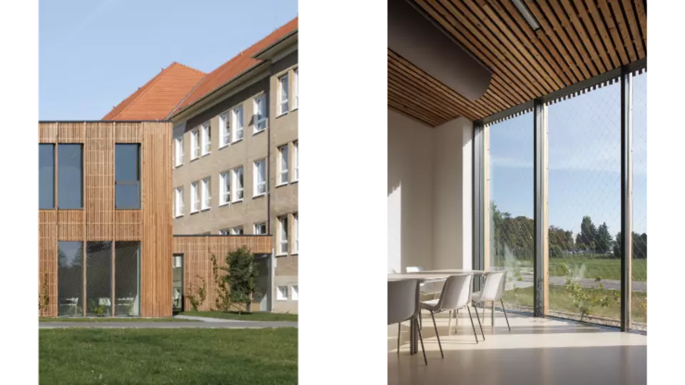 Jedáleň s učebňami na Základnej škole J. Bottu v Trnave